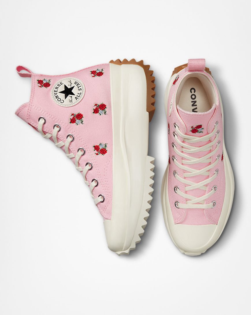 Zapatos Plataforma Converse Run Star Hike Embroidered Floral Altas Mujer Naranjas Rosas Rojas | PE 807W24